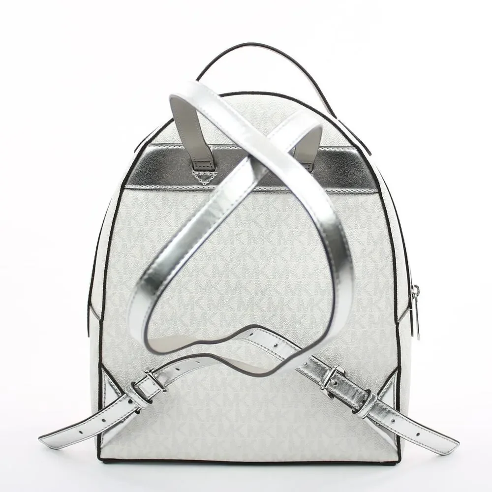 Michael Kors Silver Logo Backpack